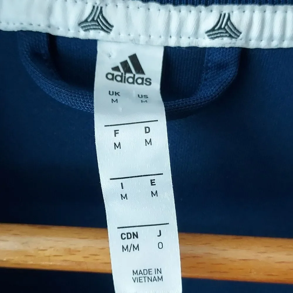 Adidas Sportswear Men's Med‎ Club House Jacket Track Soccer Full Zip Blue Red